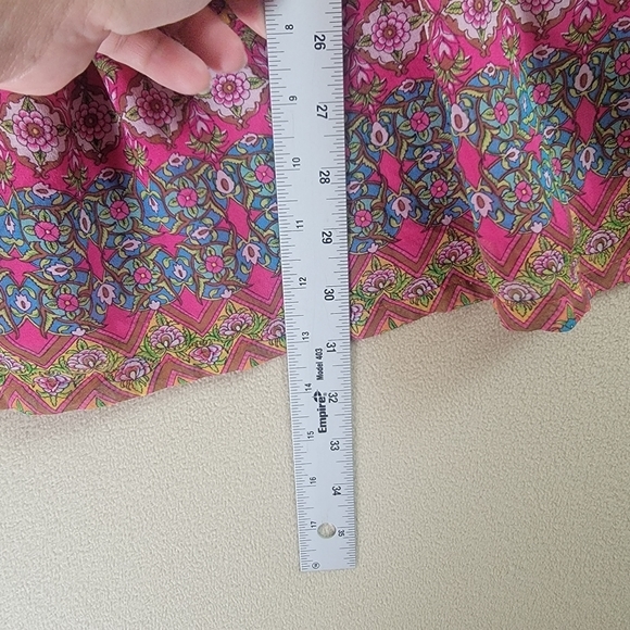 Diane von‎ Furstenberg Parry Dress Women 4 Pink Silk Geometric Floral Mini Boho - Picture 13 of 15